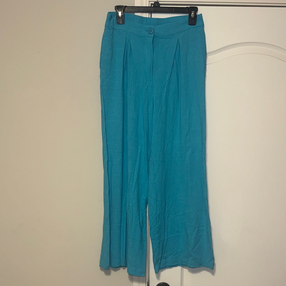 Lumiere Turquoise Relaxed Pants